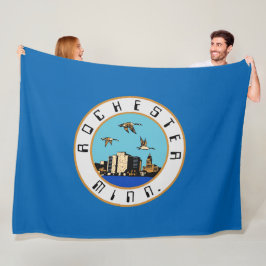Vlag van Rochester (Minnesota) Fleece Deken