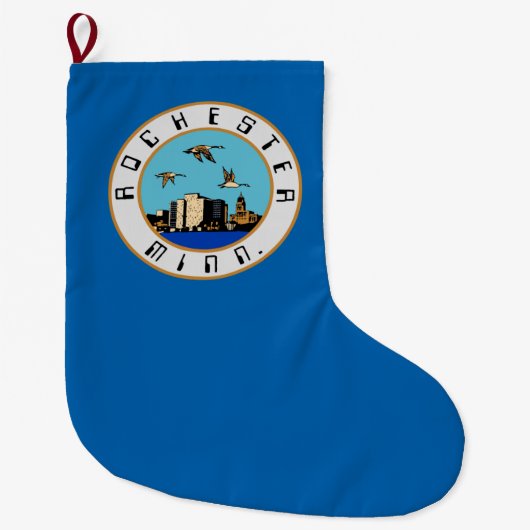 Vlag van Rochester (Minnesota) Grote Kerstsok (Voorkant)