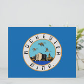 Vlag van Rochester (Minnesota) Kaart (Staand voorkant)