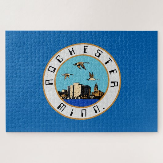 Vlag van Rochester (Minnesota) Legpuzzel (Horizontaal)
