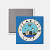 Vlag van Rochester, Minnesota Magneet (Voorkant / Achterkant)