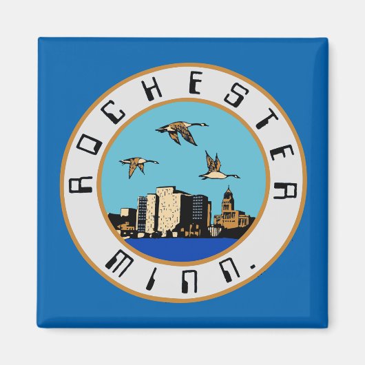 Vlag van Rochester, Minnesota Magneet (Voorkant)