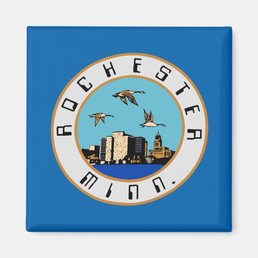 Vlag van Rochester (Minnesota) Magneet (Voorkant)