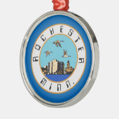 Vlag van Rochester (Minnesota) Metalen Ornament (Links)