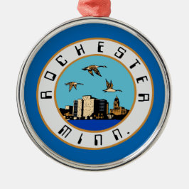 Vlag van Rochester (Minnesota) Metalen Ornament