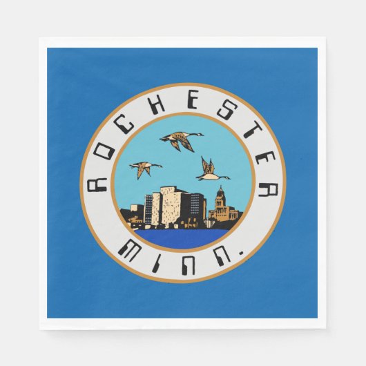Vlag van Rochester (Minnesota) Servet (Voorkant)