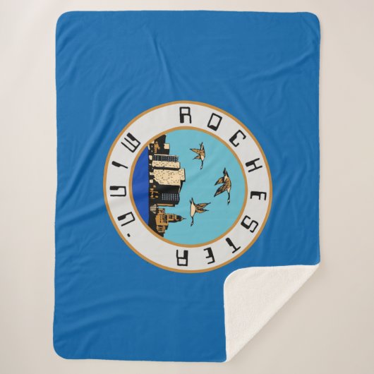 Vlag van Rochester (Minnesota) Sherpa Deken (Voorkant)