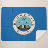 Vlag van Rochester (Minnesota) Sherpa Deken (Voorkant (horizontaal))