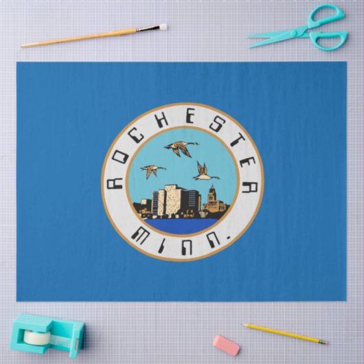 Vlag van Rochester (Minnesota) Tissuepapier (Craft)