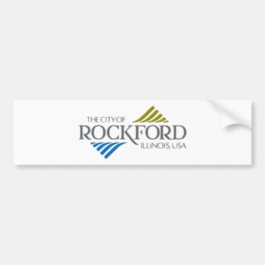 Vlag van Rockford (Illinois) Bumpersticker (Voorkant)