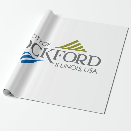 Vlag van Rockford (Illinois) Cadeaupapier (Uitgerold)