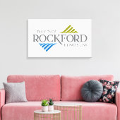 Vlag van Rockford (Illinois) Canvas Afdruk (Insitu (Woonkamer))