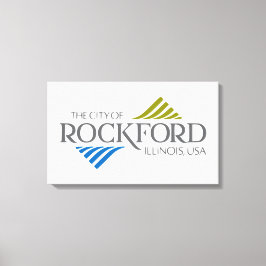 Vlag van Rockford (Illinois) Canvas Afdruk