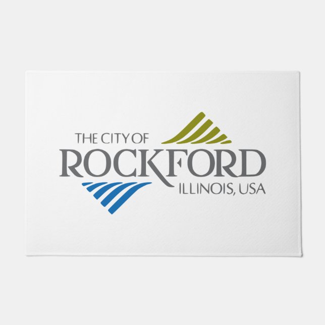 Vlag van Rockford (Illinois) Deurmat (Voorkant)