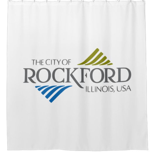 Vlag van Rockford (Illinois) Douchegordijn (Voorkant)