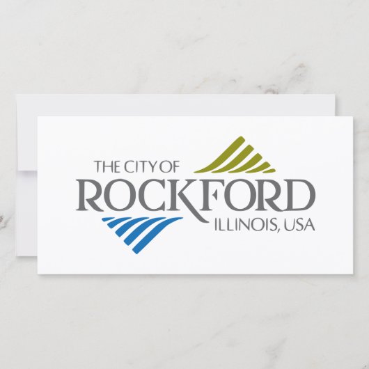 Vlag van Rockford (Illinois) Kaart (Voorkant)