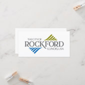 Vlag van Rockford (Illinois) Kaart (Voorkant / Achterkant in situ)