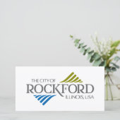 Vlag van Rockford (Illinois) Kaart (Staand voorkant)