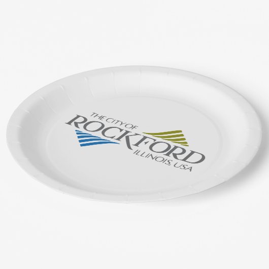 Vlag van Rockford (Illinois) Papieren Bordje (Gekanteld)