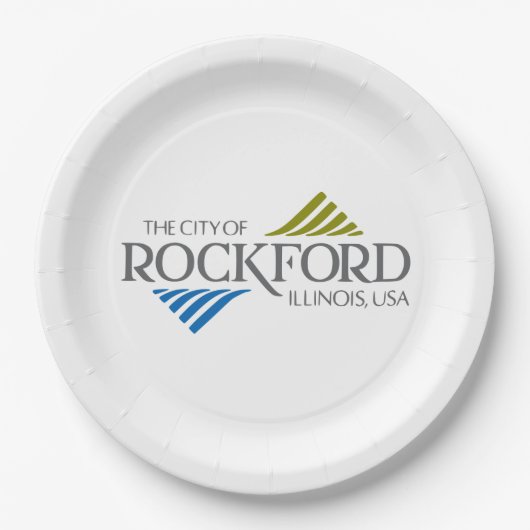 Vlag van Rockford (Illinois) Papieren Bordje (Voorkant)