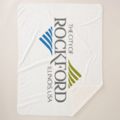 Vlag van Rockford (Illinois) Sherpa Deken (Voorkant)