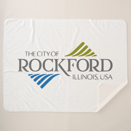 Vlag van Rockford (Illinois) Sherpa Deken (Voorkant (horizontaal))