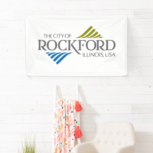 Vlag van Rockford (Illinois) Spandoek (Insitu)