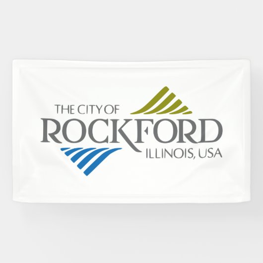 Vlag van Rockford (Illinois) Spandoek (Horizontaal)