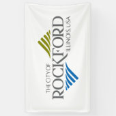 Vlag van Rockford (Illinois) Spandoek (Verticaal)
