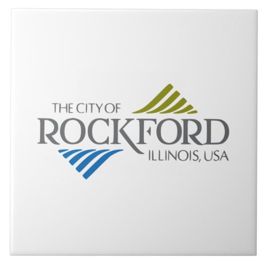 Vlag van Rockford (Illinois) Tegeltje (Voorkant)