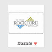 Vlag van Rockford, Illinois, VS Sticker (Vel)