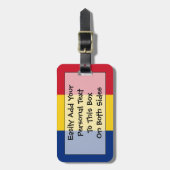 Vlag van Roemenië Easy ID Personal Bagagelabel (Voorkant verticaal)