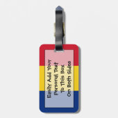 Vlag van Roemenië Easy ID Personal Bagagelabel (Achterkant verticaal)