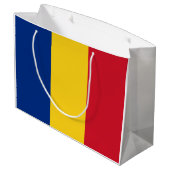 Vlag van Roemenië Groot Cadeauzakje (Achterkant Gekanteld)
