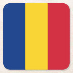 Vlag van Roemenië Kartonnen Onderzetters<br><div class="desc">Patriottische vlag van Roemenië.</div>