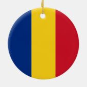 Vlag van Roemenië Keramisch Ornament (Achterkant)