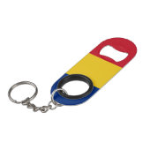 Vlag van Roemenië Mini Flessenopener (Voorkant Gekanteld)