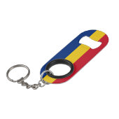 Vlag van Roemenië Mini Flessenopener (Voorkant Gekanteld)