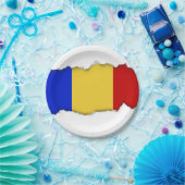 Vlag van Roemenië Papieren Bordje (Feest)