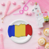Vlag van Roemenië Papieren Bordje (Feest)