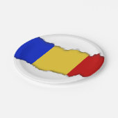 Vlag van Roemenië Papieren Bordje (Gekanteld)