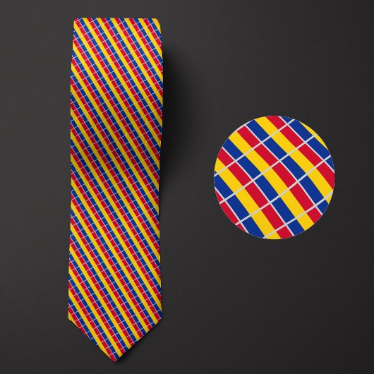 Vlag van Roemenië Patroon Stropdas