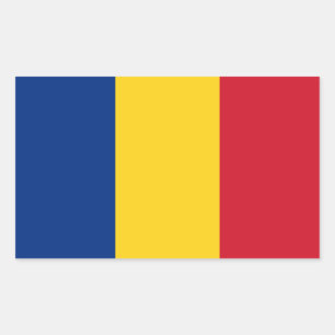 Vlag van Roemenië Rechthoekige Sticker