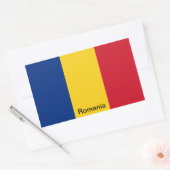 Vlag van Roemenië Rechthoekige Sticker (Envelop)