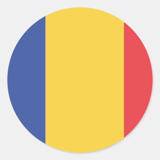 Vlag van Roemenië, Roemeense vlag Ronde Sticker (Voorkant)