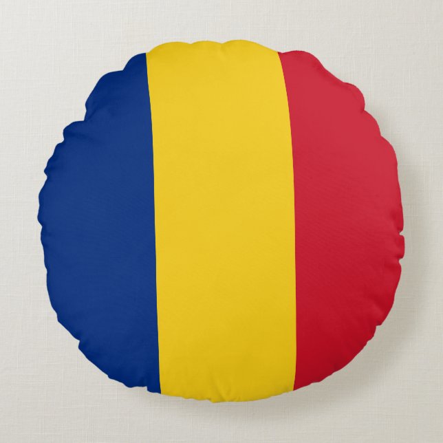 Vlag van Roemenië Rond Kussen (Voorkant)