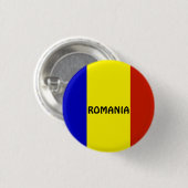 Vlag van Roemenië Ronde Button 3,2 Cm (Voorkant /achterkant)