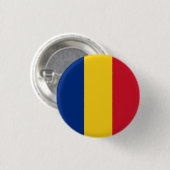 Vlag van Roemenië Ronde Button 3,2 Cm (Voorkant /achterkant)