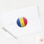Vlag van Roemenië Ronde Sticker (Envelop)