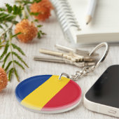 Vlag van Roemenië Sleutelhanger (Voorkant Rechts)